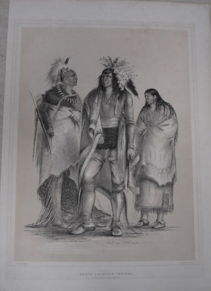 George Catlin - North American Indians  c 1844 - Lithograph AP1947