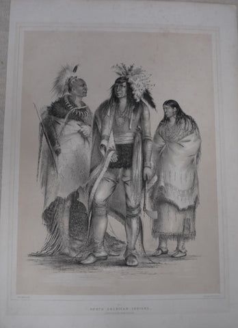 George Catlin - North American Indians  c 1844 - Lithograph AP1947