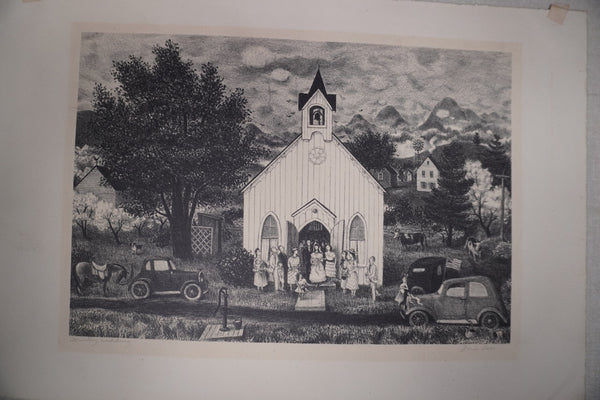 Doris Lee (1904-1983) - Country Wedding - Etching  1943 AP1948