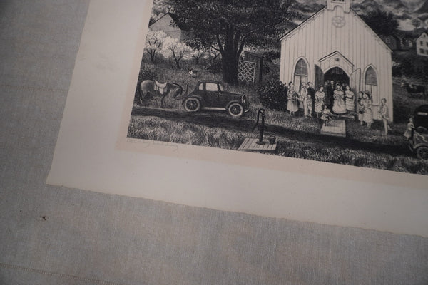 Doris Lee (1904-1983) - Country Wedding - Etching  1943 AP1948