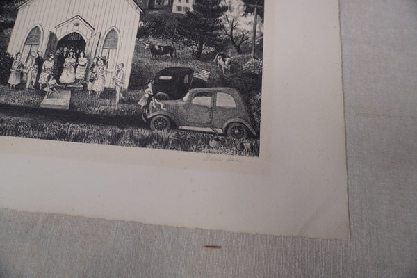 Doris Lee (1904-1983) - Country Wedding - Etching  1943 AP1948