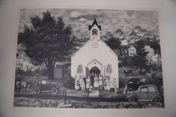 Doris Lee (1904-1983) - Country Wedding - Etching  1943 AP1948