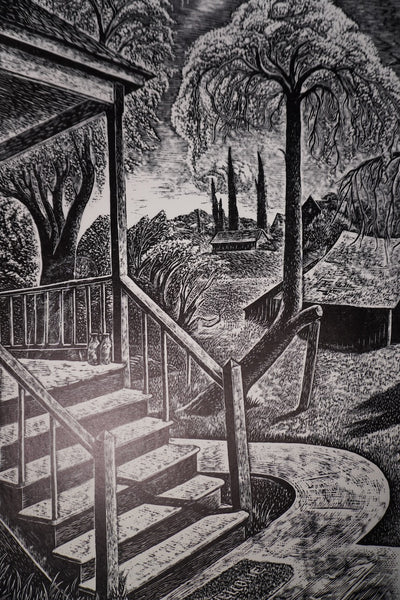Charles Surendorf (1906-1979) Front Yard, Columbia - Linocut AP1952