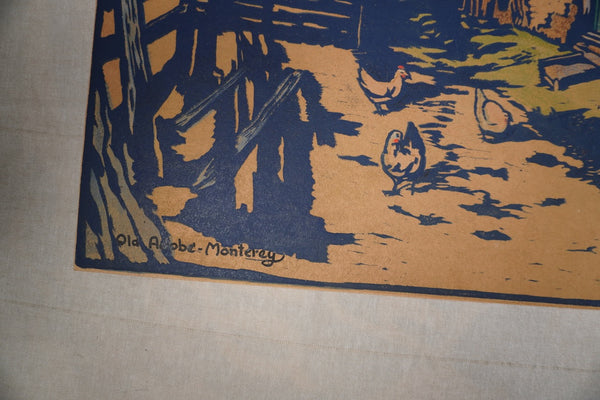 William Seltzer Rice - Old Adobe, Monterey - Color Block Print AP1953