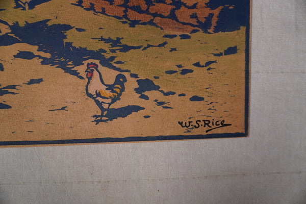 William Seltzer Rice - Old Adobe, Monterey - Color Block Print AP1953