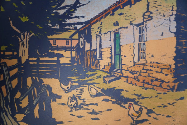 William Seltzer Rice - Old Adobe, Monterey - Color Block Print AP1953