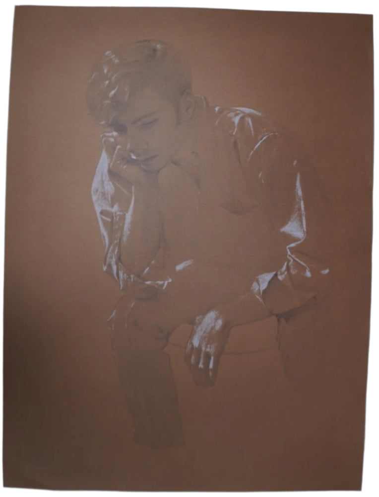 Wade Reynolds (1929-2011) - Young Man Lost In Thought - Drawing AP1962