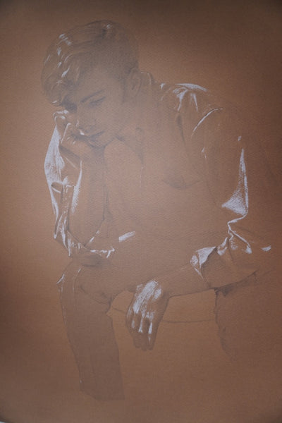 Wade Reynolds (1929-2011) - Young Man Lost In Thought - Drawing AP1962