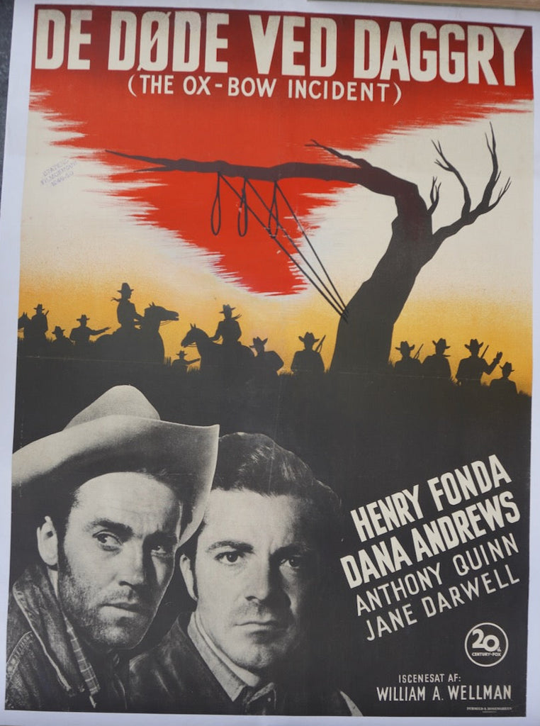 De Døde Ved Daggry 1949 Swedish Release Film Poster of The Ox-Bow Incident AP1973