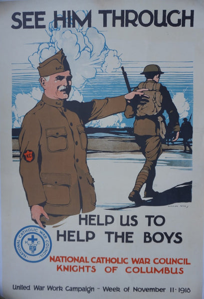 Burton Rice - See Him Through - Original World War I Poster 1918 AP1977