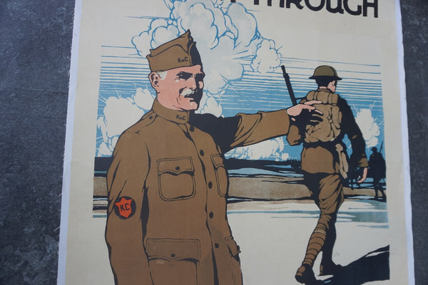 Burton Rice - See Him Through - Original World War I Poster 1918 AP1977