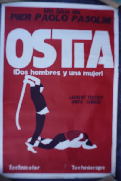Ostia Original Pasolini & Sergio Citti 1970 Movie Poster AP1981
