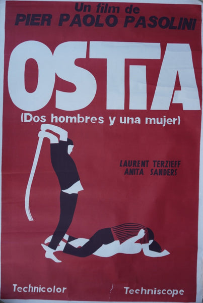 Ostia Original Pasolini & Sergio Citti 1970 Movie Poster AP1981