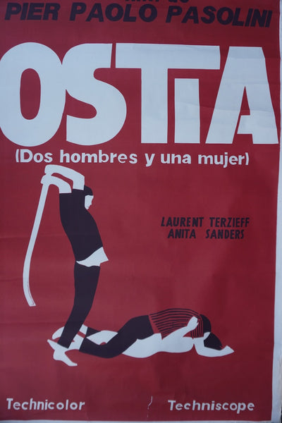 Ostia Original Pasolini & Sergio Citti 1970 Movie Poster AP1981
