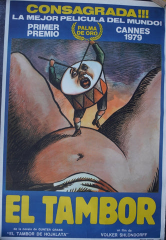 El Tambor Original Poster for Soanish release of The Tin Drum 1979 AP1982