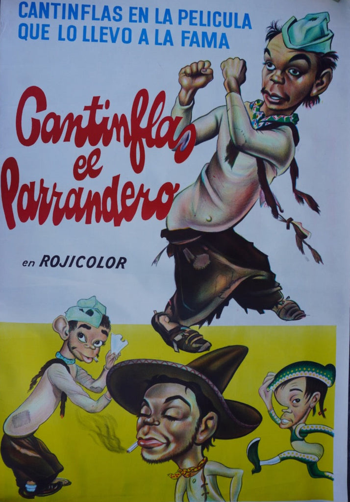 El Parrandero (The Party Animal) Original Cantinflas Film Poster 1940s AP1984