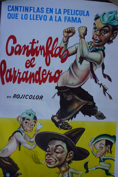 El Parrandero (The Party Animal) Original Cantinflas Film Poster 1940s AP1984