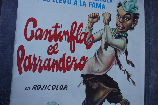 El Parrandero (The Party Animal) Original Cantinflas Film Poster 1940s AP1984