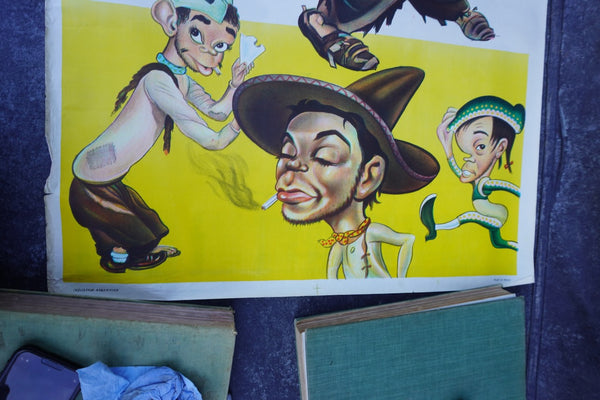 El Parrandero (The Party Animal) Original Cantinflas Film Poster 1940s AP1984