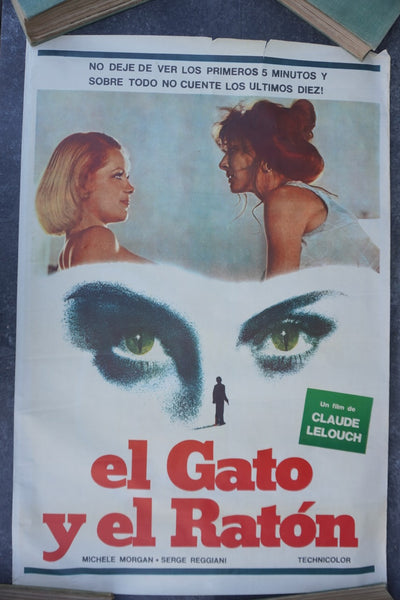 El Gato y El Ratón original Film Poster for Claude Lelouch 's 1975 Le Chat et La Souris AP1985