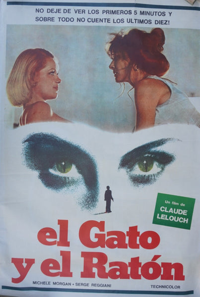 El Gato y El Ratón original Film Poster for Claude Lelouch 's 1975 Le Chat et La Souris AP1985