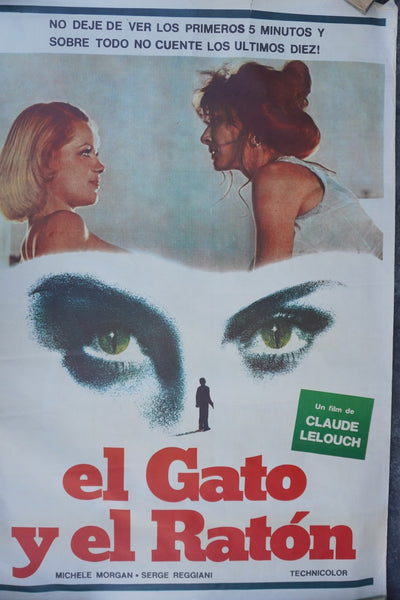 El Gato y El Ratón original Film Poster for Claude Lelouch 's 1975 Le Chat et La Souris AP1985