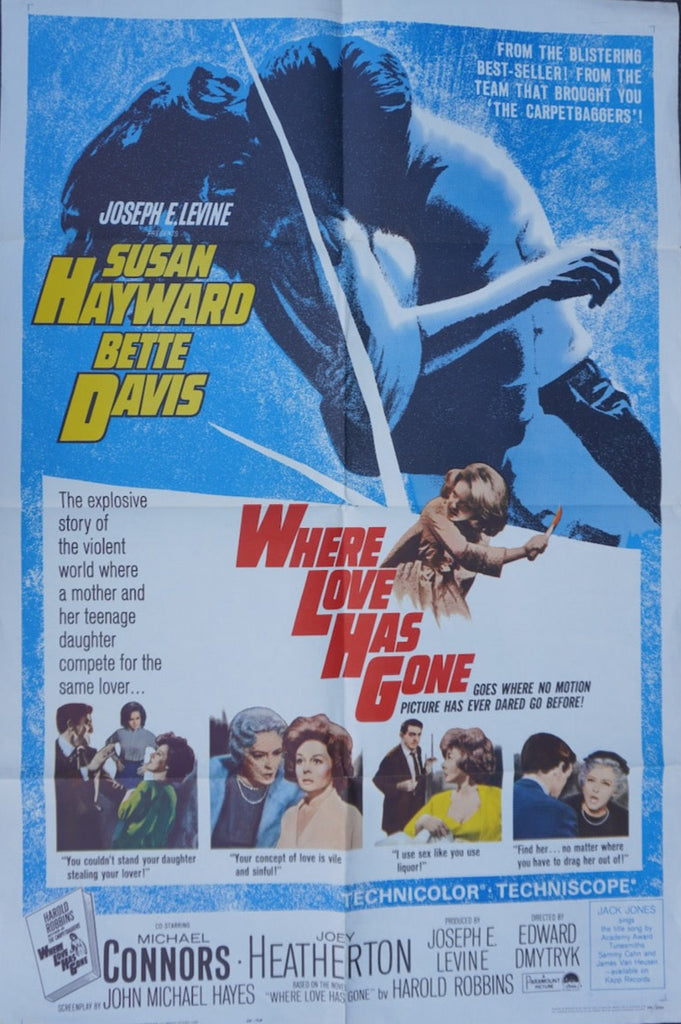 Where Love Has Gone Original 1964 Susan Hayward Bette Davis Movie Poster AP1986