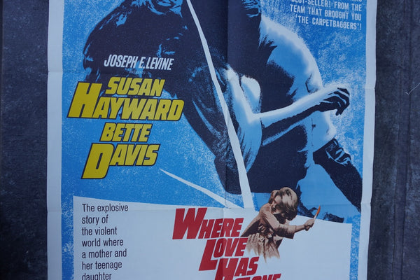 Where Love Has Gone Original 1964 Susan Hayward Bette Davis Movie Poster AP1986