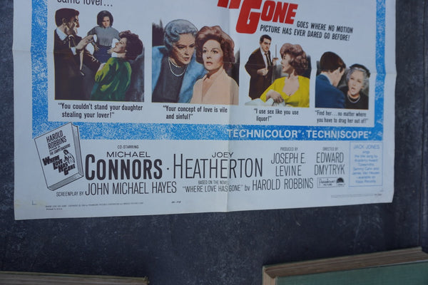 Where Love Has Gone Original 1964 Susan Hayward Bette Davis Movie Poster AP1986