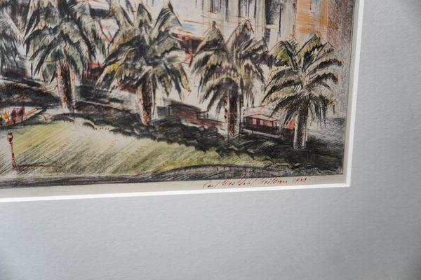 Carl Westdahl Heilborn, Pre War Illustration of Union Square, San Francisco AP1999