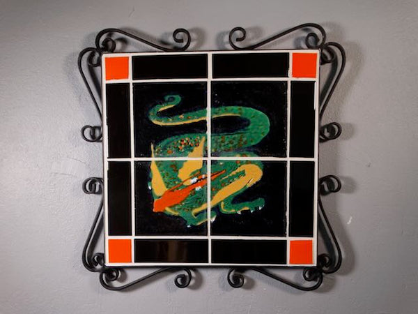 Dragon Tudor Pottery and Tile Wall Plaque CA2529