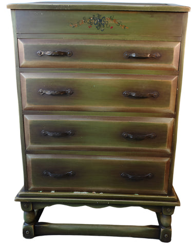 Monterey Farmhouse Lift-Top Gentleman's Dresser in Original Green Finish  F2428