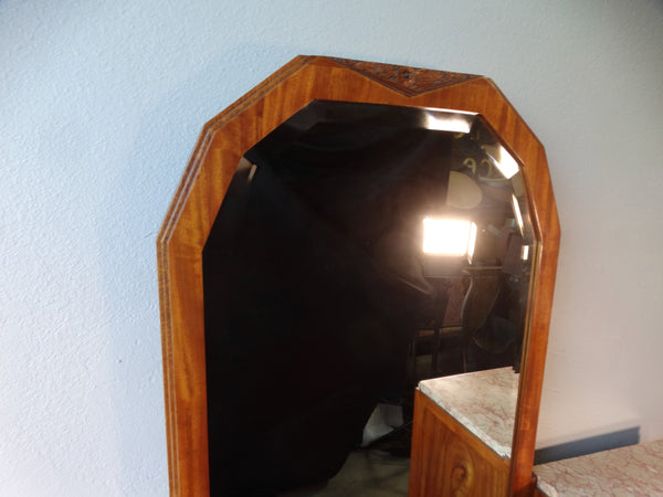 Art Deco Marble-Topped Full Length Mirrored Dressing Table, or Dressing Mirror F2429