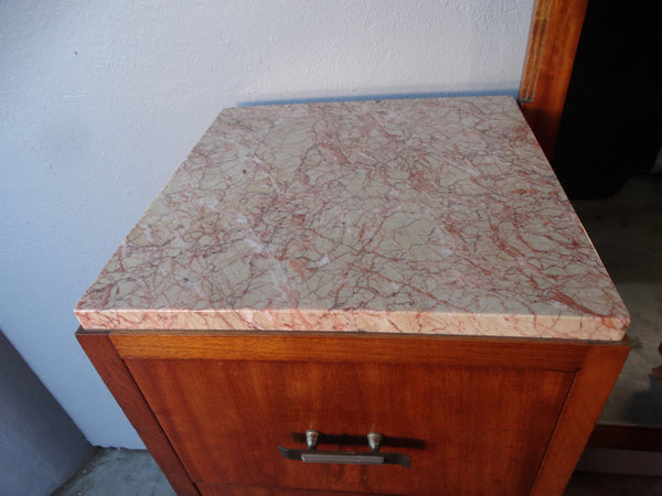 Art Deco Marble-Topped Full Length Mirrored Dressing Table, or Dressing Mirror F2429