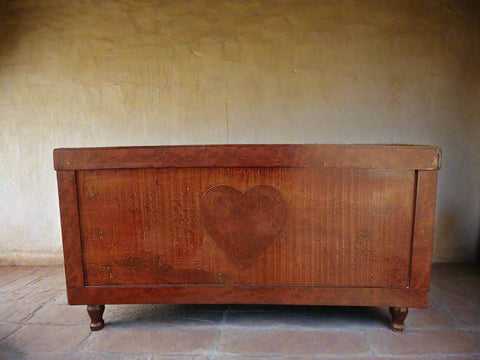 Hand Hewn Burled Old Growth Redwood Folk Art Trunk c 1880 F2433