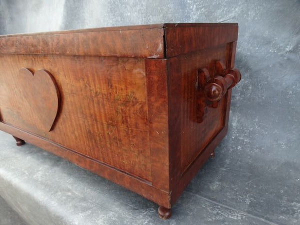 Hand Hewn Burled Old Growth Redwood Folk Art Trunk c 1880 F2433