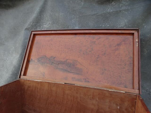 Hand Hewn Burled Old Growth Redwood Folk Art Trunk c 1880 F2433
