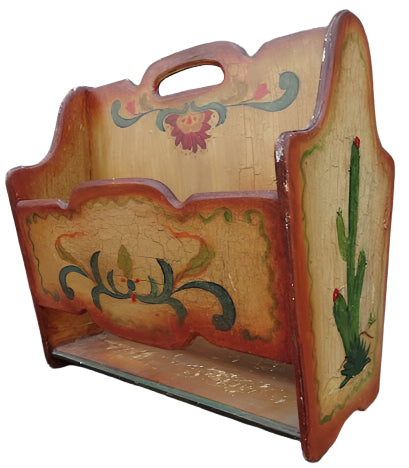 Monterey Inspired Crackle Finish Magazine Stand F2434