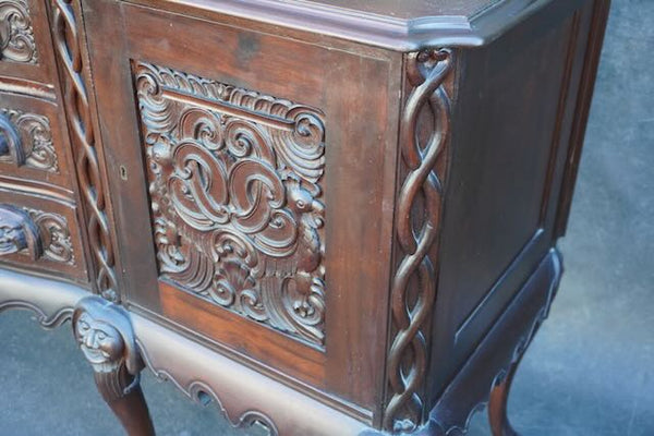 Mexican Colonial Chippendale Side Board circa 1890  F2490