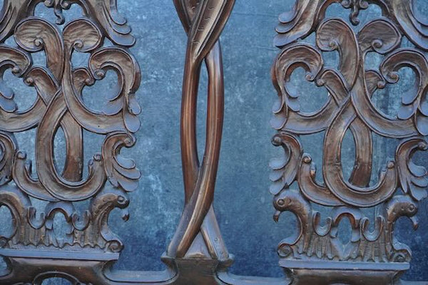 Mexican Colonial Chippendale Settee c 1890 F2491