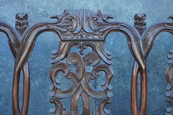 Mexican Colonial Chippendale Settee c 1890 F2491