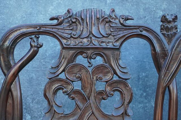 Mexican Colonial Chippendale Settee c 1890 F2491