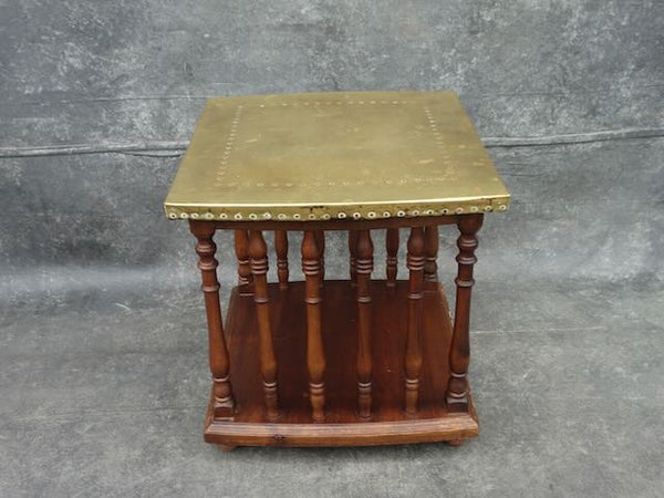 Spanish Revival Brass and copper Top Occasional table F2455