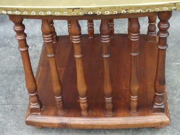 Spanish Revival Brass and copper Top Occasional table F2455