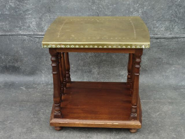 Spanish Revival Brass and copper Top Occasional table F2455