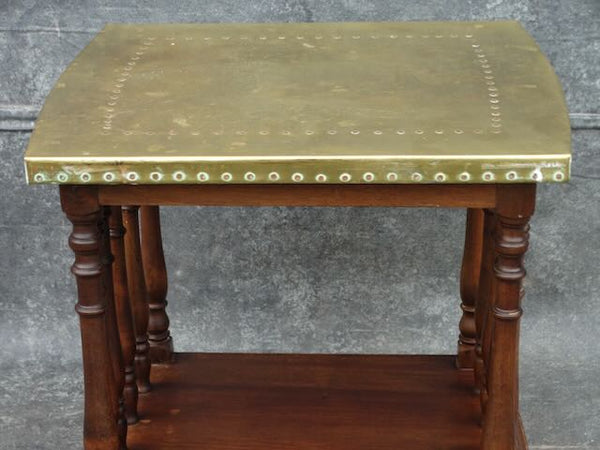 Spanish Revival Brass and copper Top Occasional table F2455