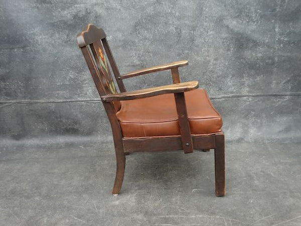 Monterey Old Wood Armchair with Floral; Decoration F2459
