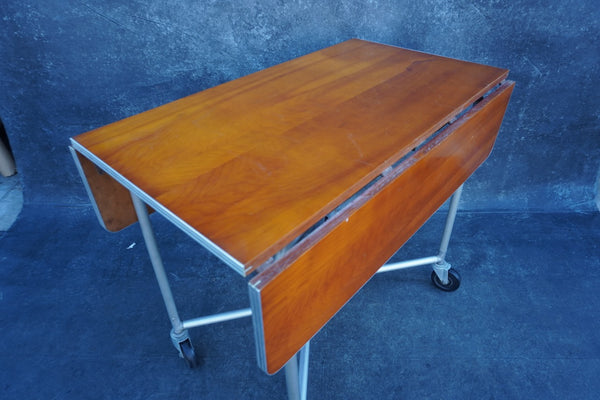 Art Deco Streamline Machine Age Drop-Leaf Table F2604