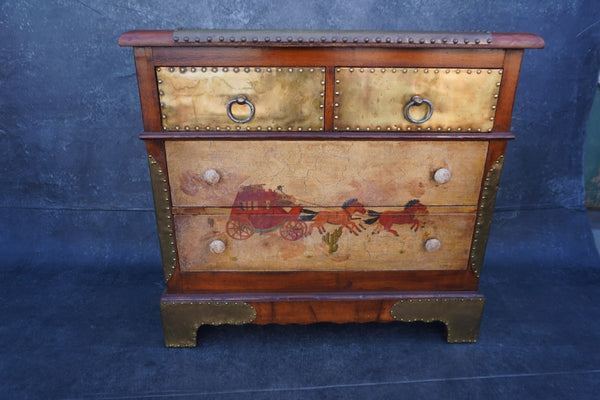 Monterey Classic Dresser in Dark Smoky Maple with Juan Duran Tinoco Decorations F2607