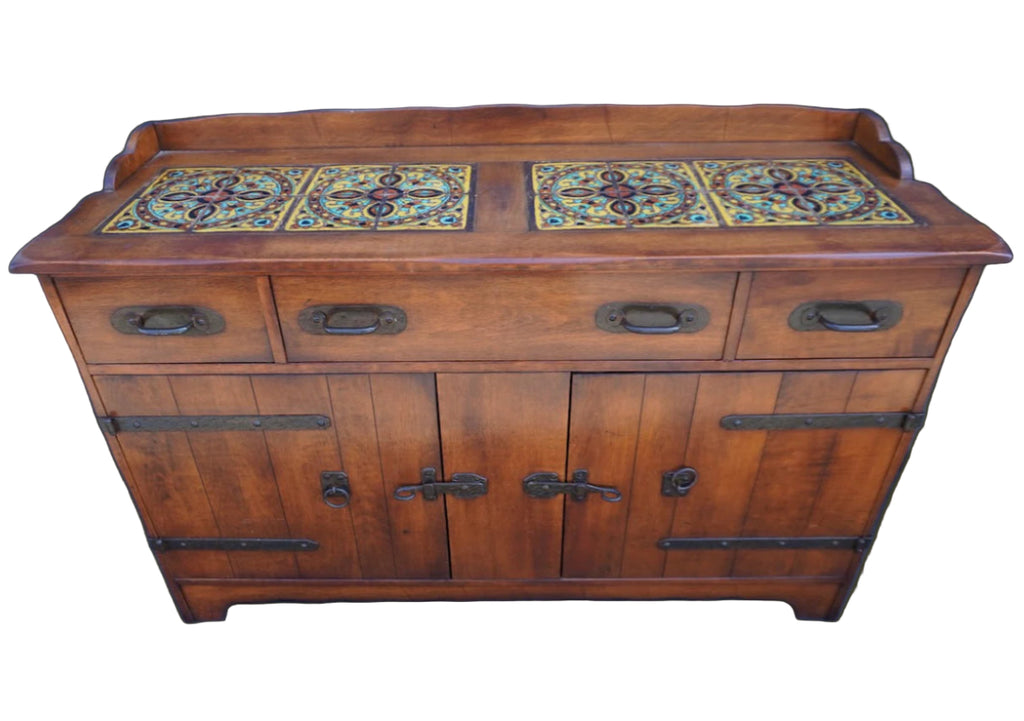 Classic Monterey Tile Top Sideboard in Smokey Maple Finish F2656